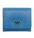 Prada Compact Wallet, &pound;150, Accessories, Blue, Leather, Front view